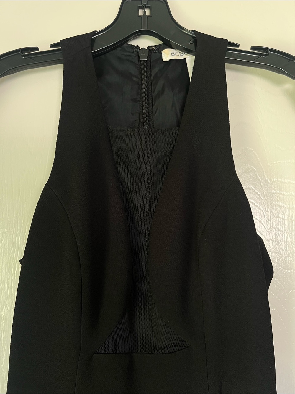 BCBG Black Deep V-Neck Cocktail Dress